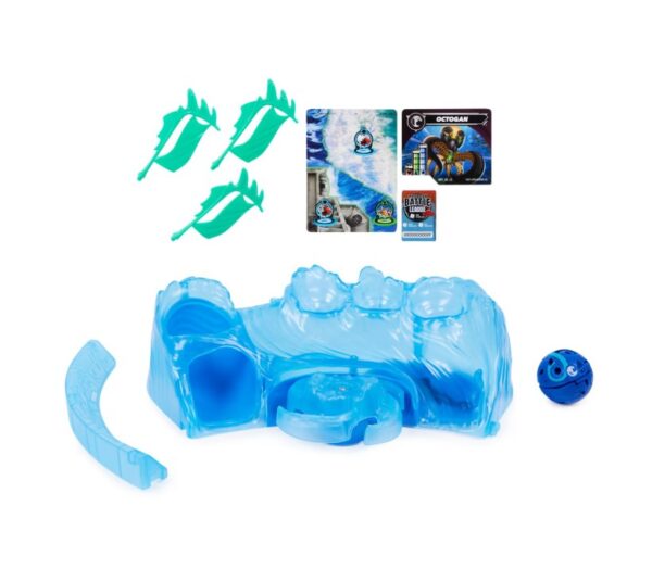 Set de Antrenament Octogan Bakugan Set de antrenament Bakugan pentru copii peste 6 ani, include accesorii și figurine.