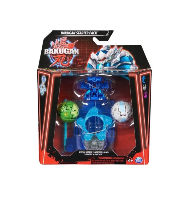 Set Starter Bakugan Hammerhead Set Bakugan Hammerhead, Ventri, Smoke, pentru copii peste 6 ani.