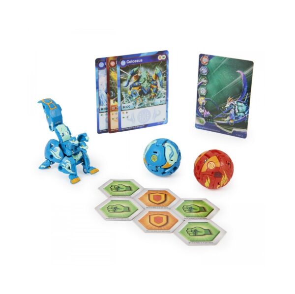 Set Starter Bakugan și accesorii Set Bakugan cu carduri, figurine și accesorii pentru joc.
