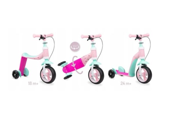 Trotineta Transformabila 2in1 Elios Pink, Momi