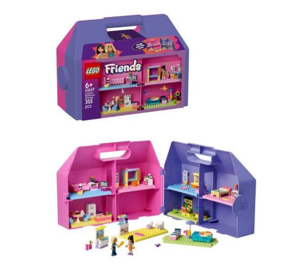 Valiza cu Lego Friends, 355 piese Valiza cu set Lego Friends, jucarie creativă pentru copii.
