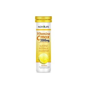 Supliment de vitamina C efervescenta cu extract de maces, 2000mg, pentru sistemul imunitar.