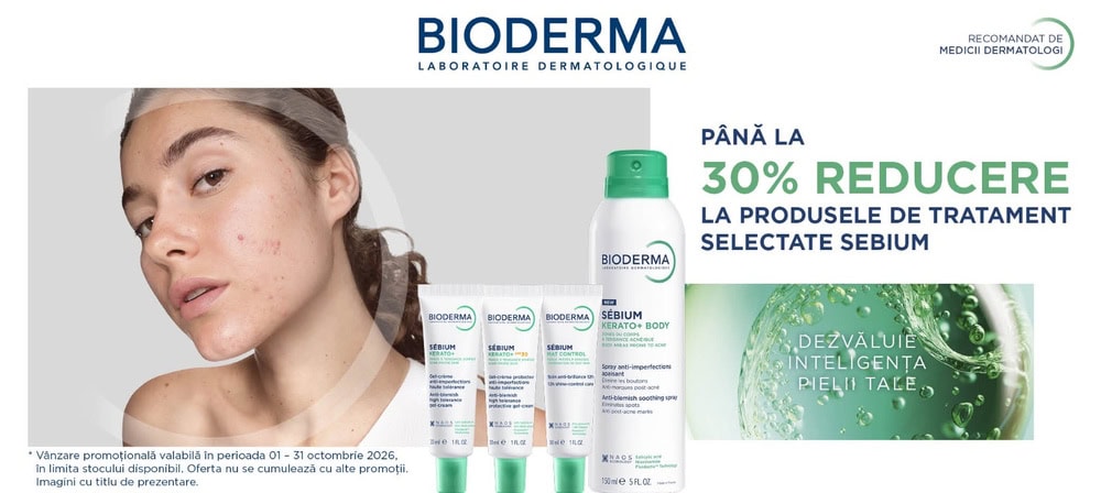 -30% Bioderma Octombrie 2026