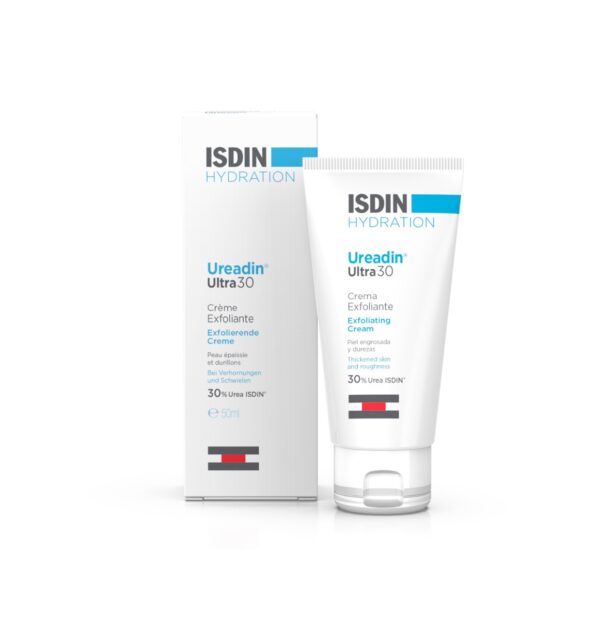 ISDIN Ureadin Ultra 30 - Cremă Exfoliantă Crema exfoliantă ISDIN Ureadin Ultra 30 pentru piele uscată și sensibilă.
