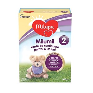 formula-de-lapte-milumil-2-6-12-luni-600-g-milupa-O13413-farmacia-morpheus Formula de Lapte Milumil 2, 6-12 Luni, 600 g, Milupa