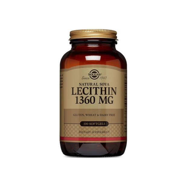 Lecithin natural 1360mg Solgar Capsule de lecithin naturală Solgar pentru sănătate.