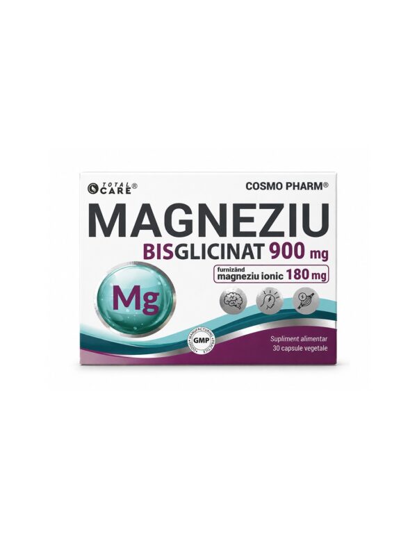 Magneziu Bisglicinat 900 mg - Farmacia Morpheus Cutie cu capsule Magneziu Bisglicinat 900 mg de la Farmacia Morpheus.