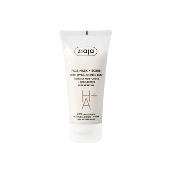 Masca si Scrub Facial cu Acid Hialuronic, 55 ml, Ziaja
