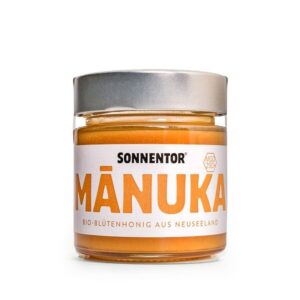 Miere Bio Manuka MGO 250+ Sonnentor Miere bio Manuka MGO 250+ în borcan de sticlă de la Sonnentor.