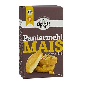 Paine de porumb bio fara gluten Pachet de paniermehl de porumb bio fara gluten Bauckhof 200g.