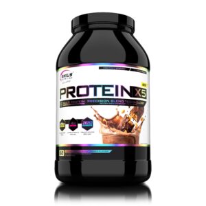 Proteina Multi-Source cu Aroma de Ciocolata cu Arahide Crocante Protein-X5 Choco-Peanut Crunch 2000g, Genius Nutrition