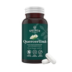 Quercetina, 60 Capsule, Faunus Capsule de Quercetină pentru susținerea imunității și sănătății.