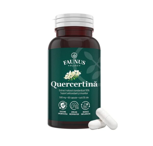 Quercetina, 60 Capsule, Faunus Capsule de Quercetină pentru susținerea imunității și sănătății.