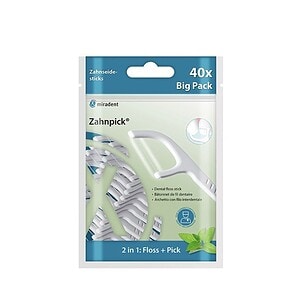 Scobitori cu Ata Dentara Mentolata Zahnpick, 40 Bucati, Miradent
