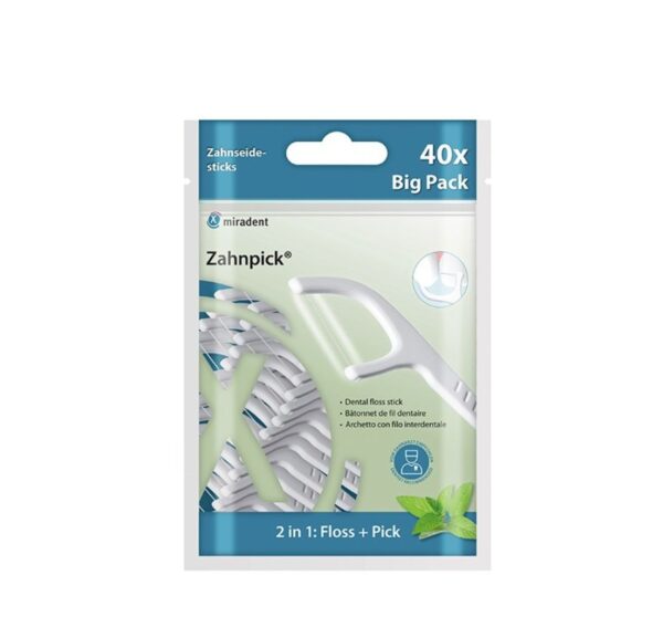 Scobitori cu Ata Dentara Mentolata Zahnpick, 40 Bucati, Miradent
