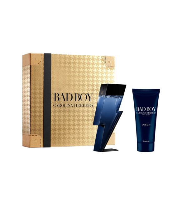 Set Cadou Apa de Parfum si Gel de Dus pentru Barbati, Bad Boy Cobalt, Carolina Herrera