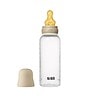 Sticlă de biberon BIBS fosforescentă Biberon BIBS din sticlă cu tetină latex și capac de protecție.