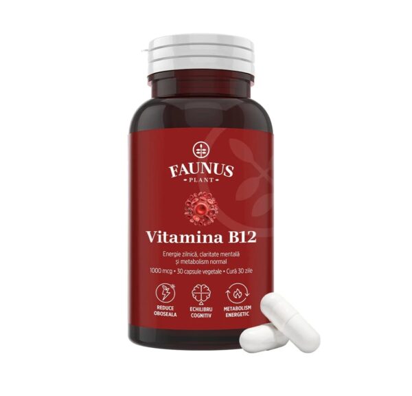 Vitamina B12 - Farmacia Morpheus Capsule de Vitamina B12 pentru energie și sănătate mentală.