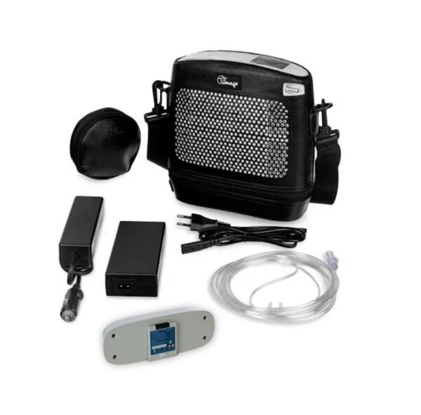 Concentrator portabil de oxigen Spirit-3 cu accesorii.