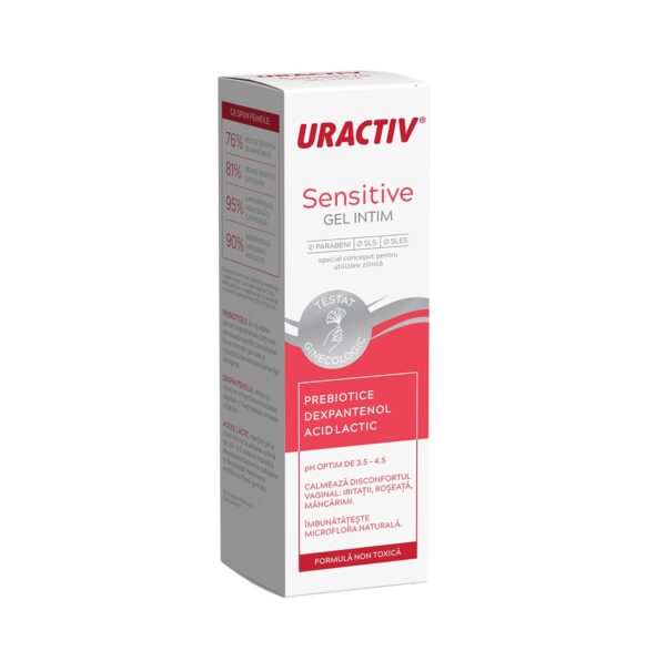 Gel Uractiv Sensitive Intim 200ml Gel pentru igiena intima sensibila Uractiv, 200 ml, Terapia.