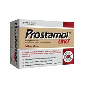 Prostamol Uno, 320 mg, 60 capsule Cutie cu capsule Prostamol Uno pentru sănătate prostatei.