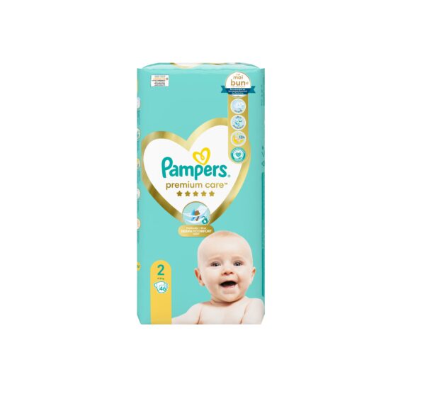 Scutece Premium Care, Nr. 2, 4-8 Kg, 46 Bucati, Pampers