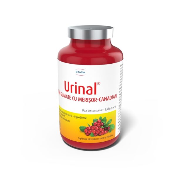 Urinal Gummies cu merișor canadian Supliment alimentar Urinal cu merișor canadian pentru sănătatea urinară.